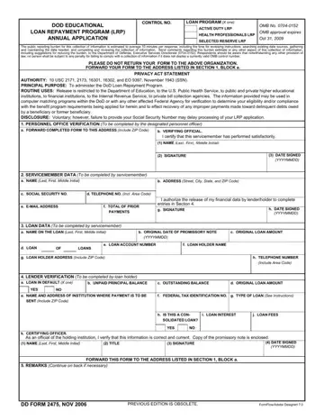 Dd2475 Form Example Preview