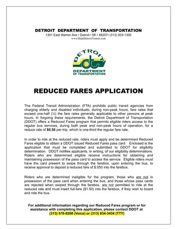 Ddot Fares Form Preview