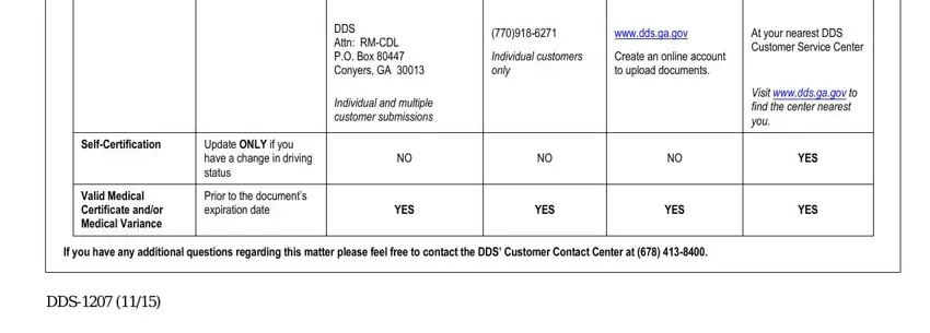 dds 1207 form gaps to fill out