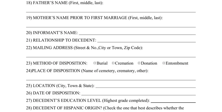 stage 2 to finishing burial certificate sample