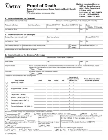 Death Certificate Form Preview