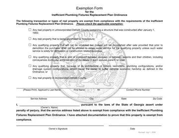 Dekalb County Exemption Form Preview