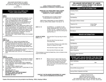 Delaware Work Permit Form Preview