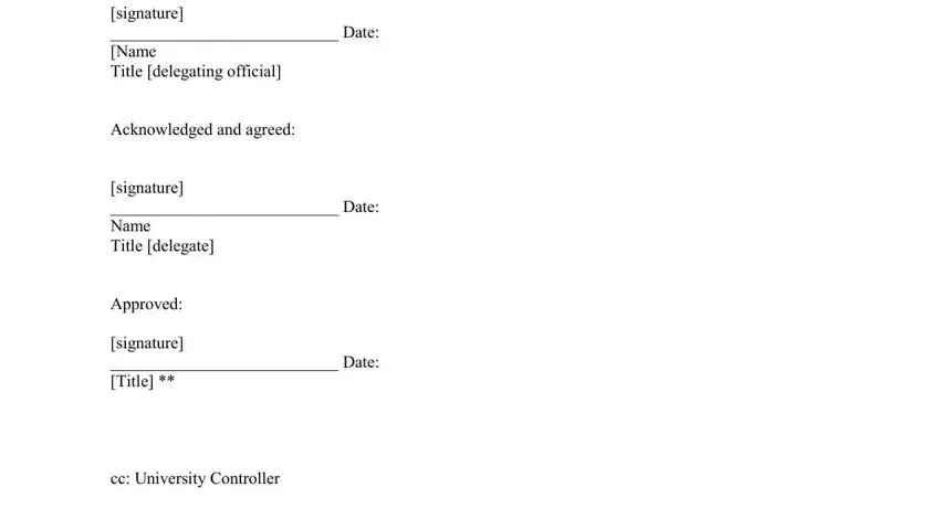 filling out delegated authority form part 1