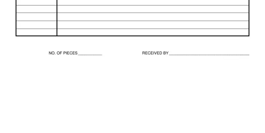 Finishing delivery receipt template step 2