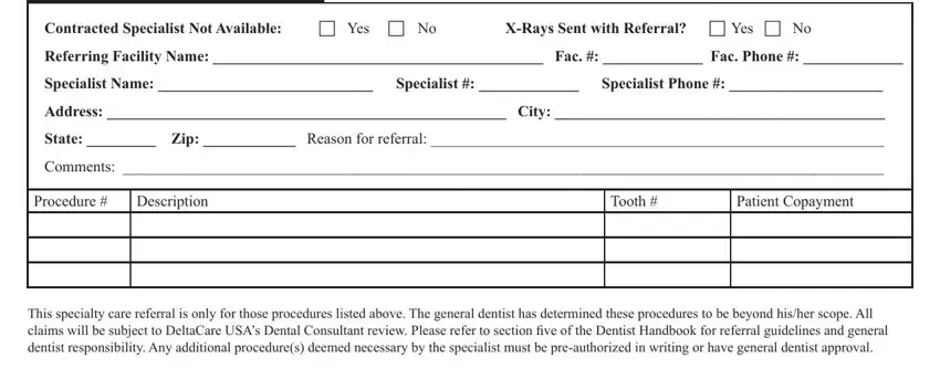 part 2 to entering details in delta care specialty referral form 2011