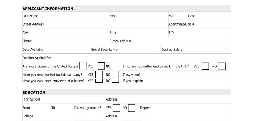 denny's application pdf fields to complete