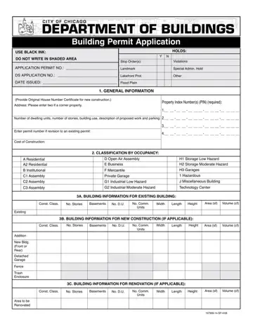Department Building Permit Application Form Preview