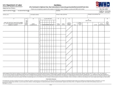 Department Of Labor Payroll Form Preview