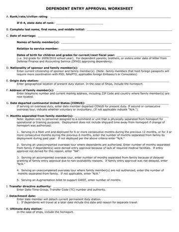 Dependent Entry Approval Form Preview