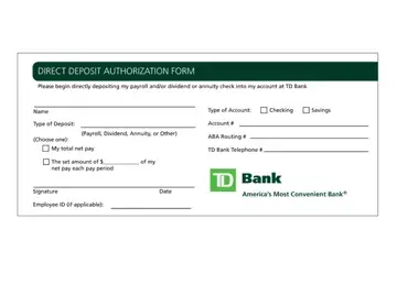 Deposit Authorization Form Preview