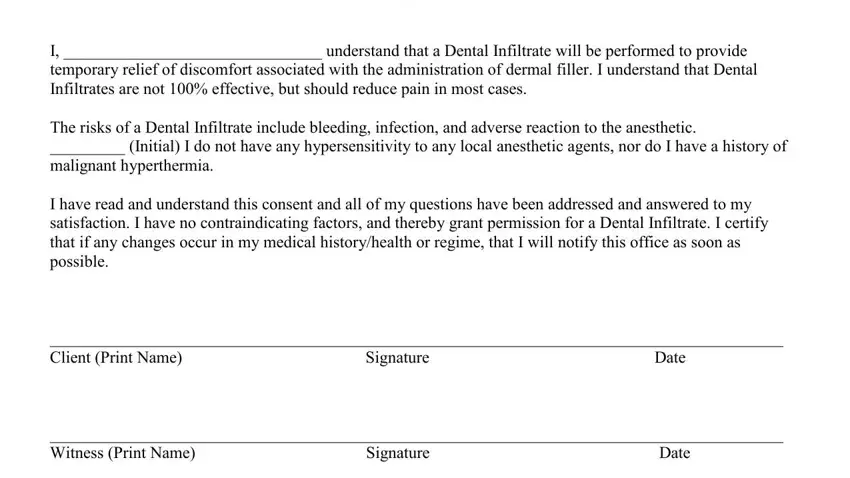 Completing lip filler consent form uk step 4