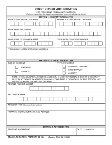 DFAS-CL Form 1059 Preview