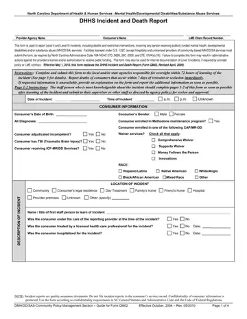 Dhhs Incident Report Form Preview