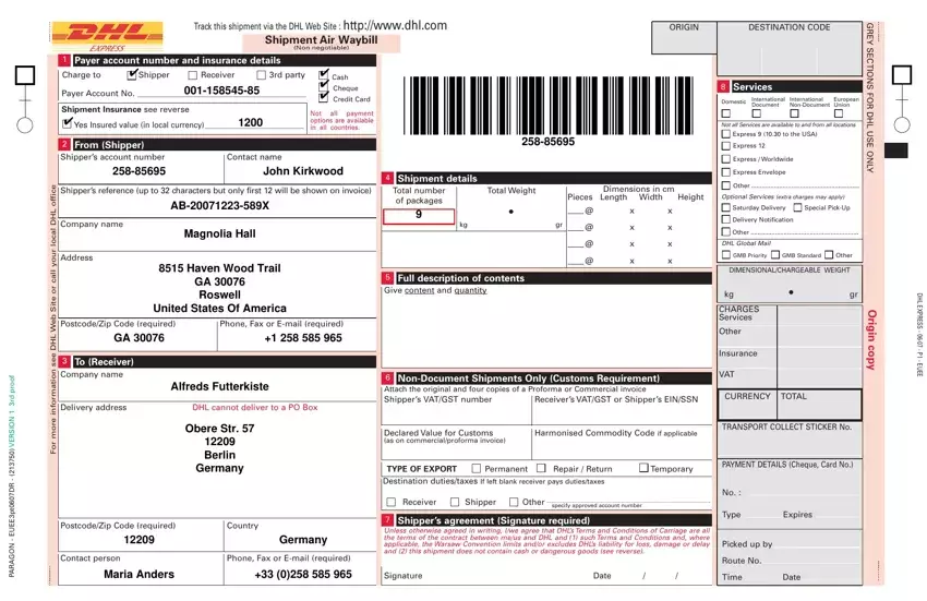 How To Print Awb Dhl