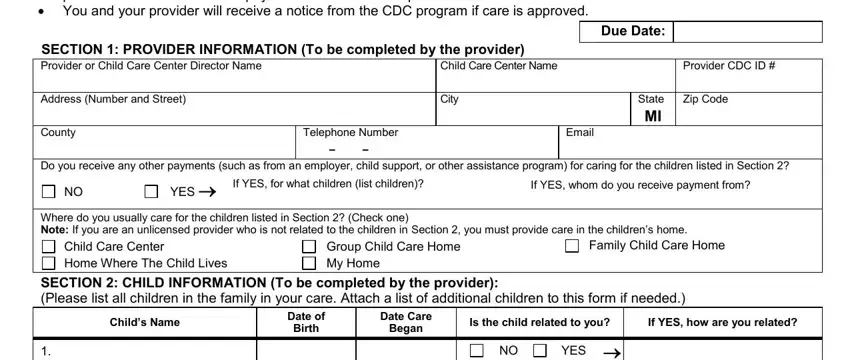 part 2 to filling out child development care provider verification