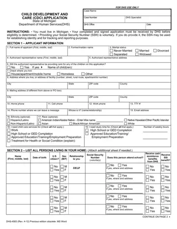 Dhs 4583 Form Preview