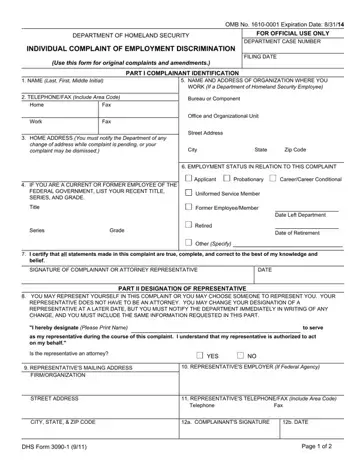 Dhs Form 3090 1 Preview