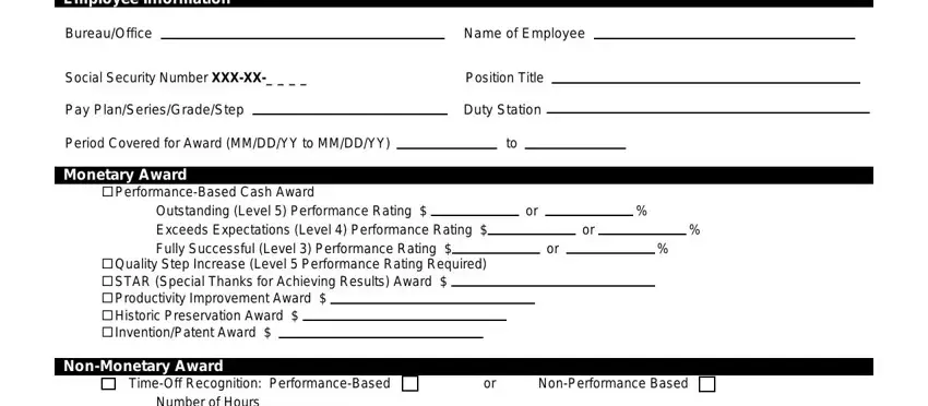di 451 award form blanks to consider