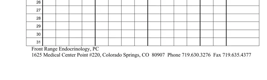 step 3 to entering details in blood glucose chart