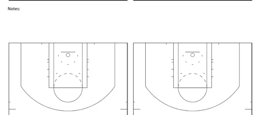 Filling in basketball court template stage 3