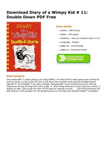 Diary Of A Wimpy Kid Double Down Form Preview