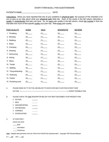 Disability Questionnaire Template Form Preview