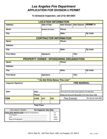 Division 5 Permit Form Preview