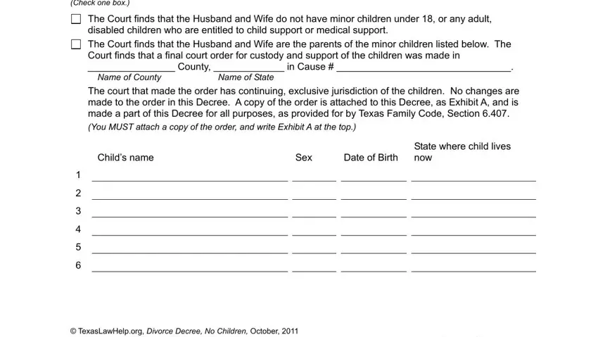 stage 4 to completing texas divorce decree