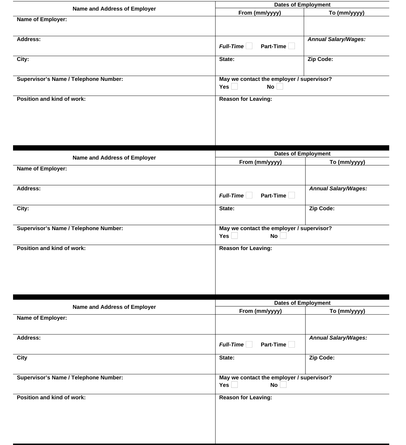 Form DJ-LE-330 example filled out, employment