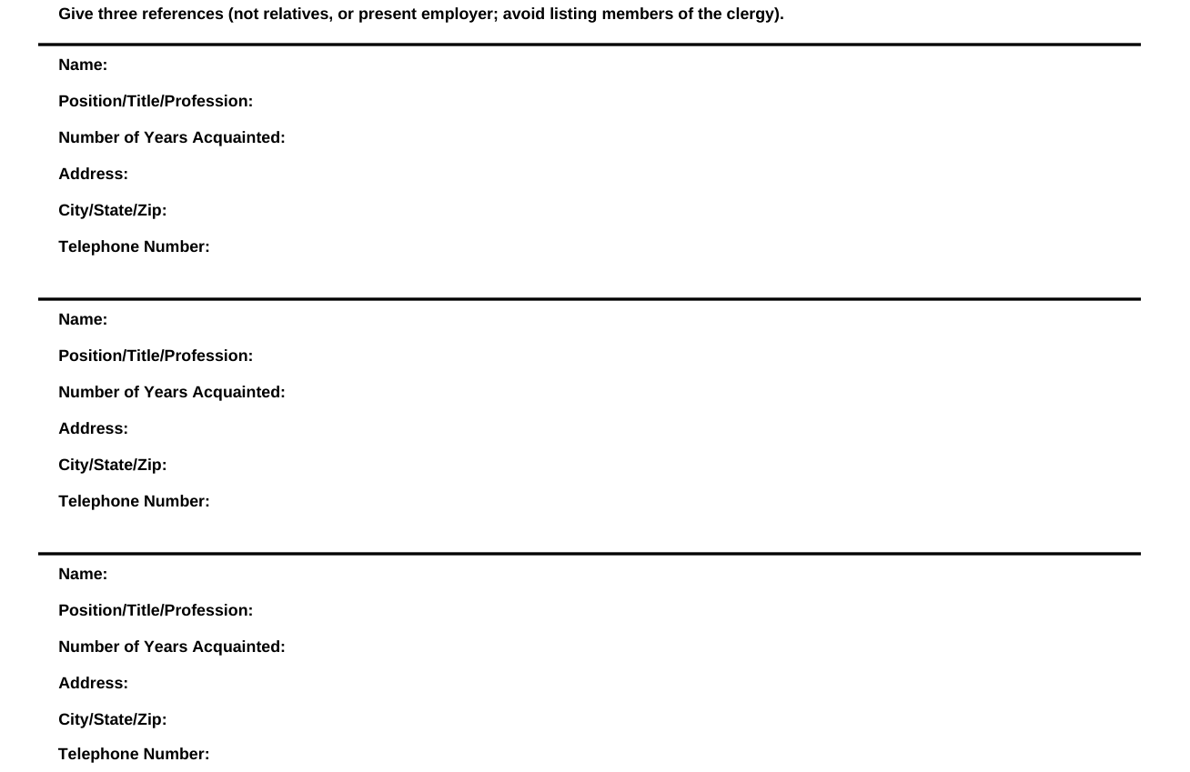 Form DJ-LE-330 example filled out, references