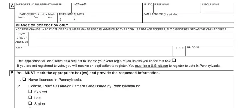 penndot form dl 16lc gaps to fill out