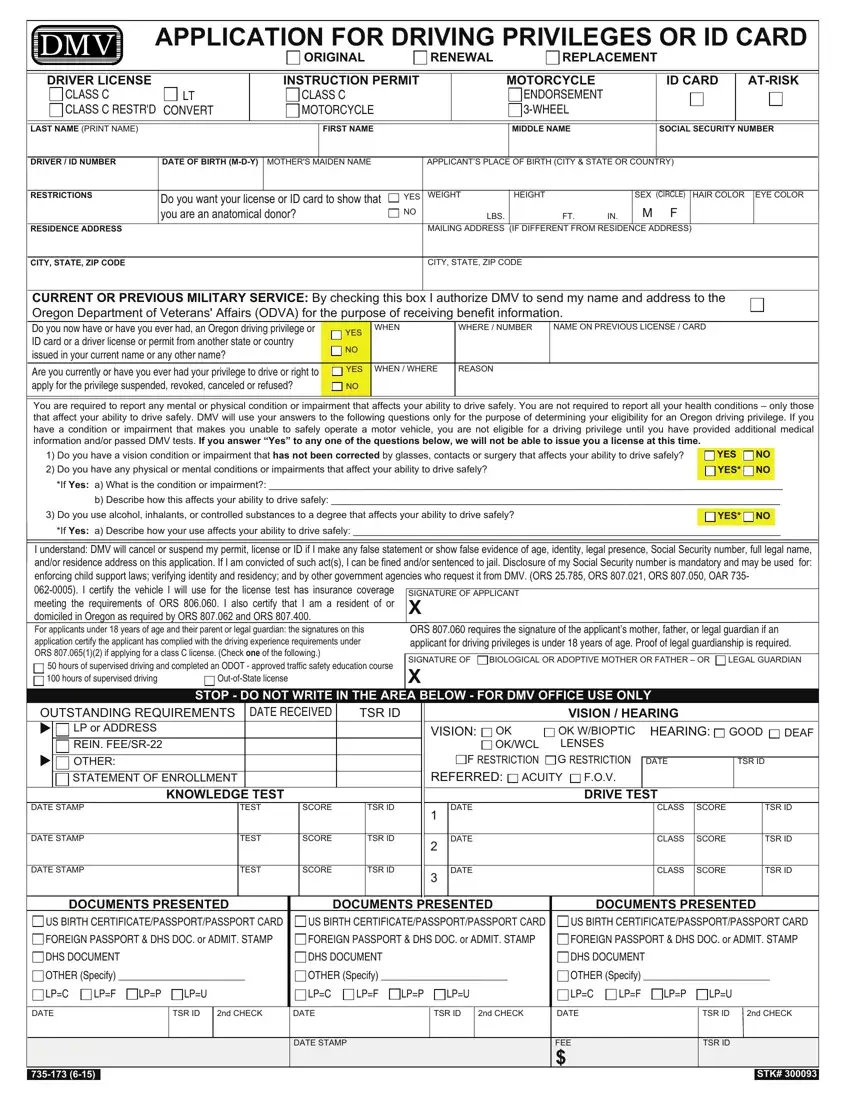 Dmv Form 735 173 first page preview