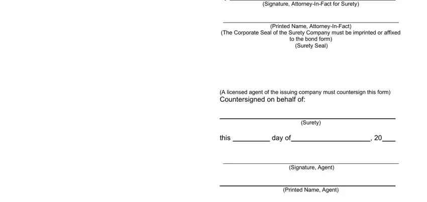 Dmv Form Obl210 Signature AttorneyInFact for Surety, Printed Name AttorneyInFact The, A licensed agent of the issuing, Surety, this, day of, Signature Agent, and Printed Name Agent blanks to complete