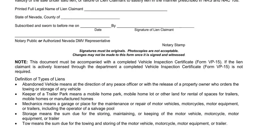 stage 4 to entering details in nevada application for title