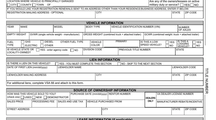 Entering details in vsa17a part 2