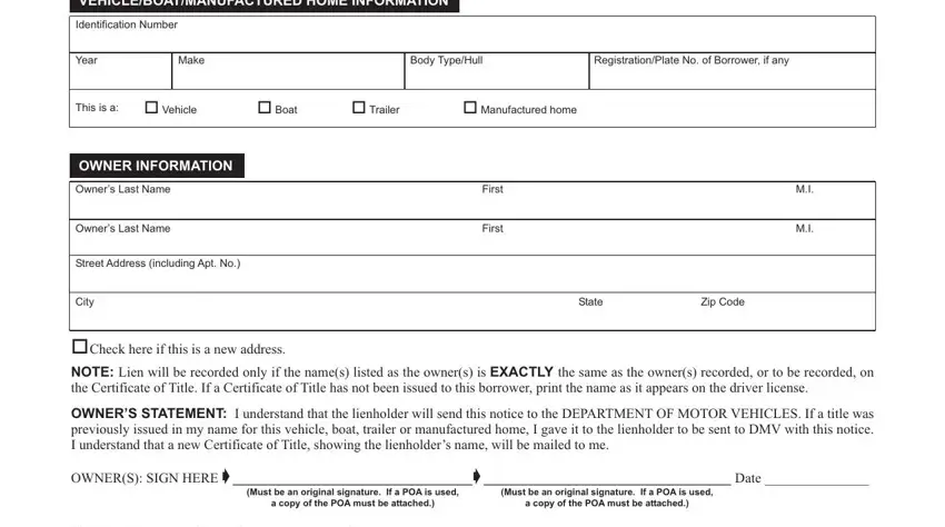 lien department dmv empty spaces to consider