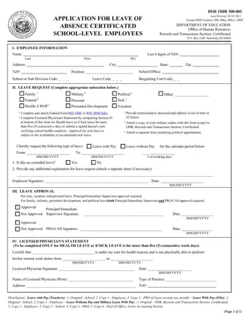 Doe Ohr 300 001 Form Preview