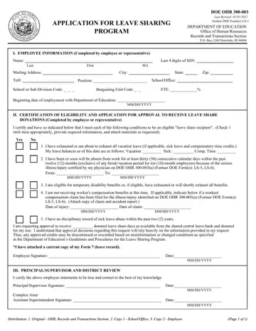 Doe Ohr 300 003 Form Preview