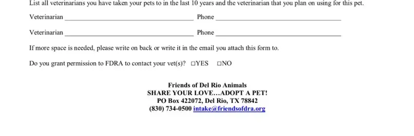 step 3 to finishing adoption form for dogs