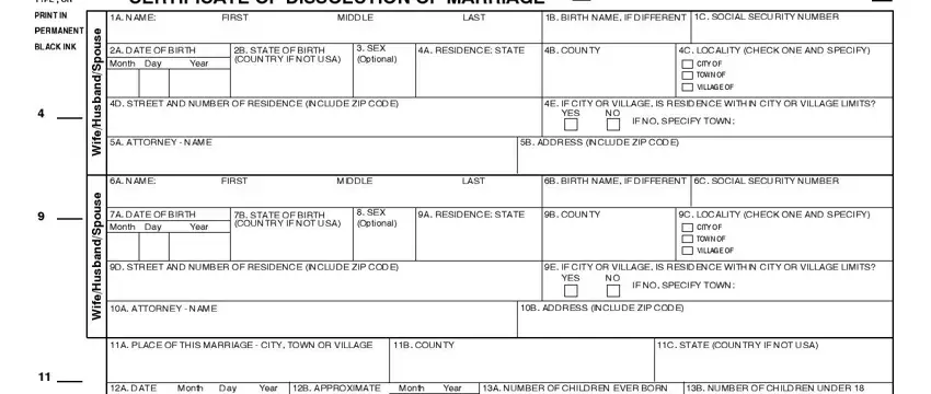 step 1 to filling out certificate of dissolution new york