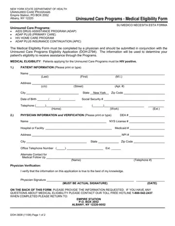 Doh 3608 Form Preview