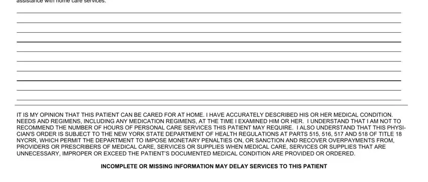 Filling out doh 4359 form stage 5