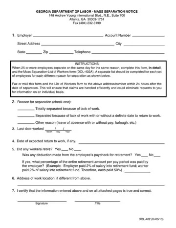 Dol 402 Form Preview
