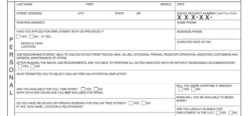 Dollar Tree Printable Application PDF Form - FormsPal