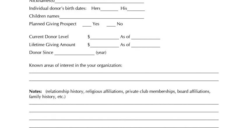 cid, cid, cid, and cid in prospect research profile template