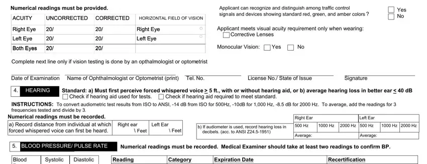 stage 3 to filling out dot medical examination