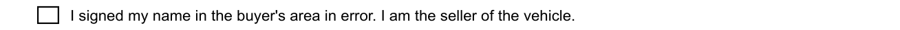 Form DR 2444 example filled out, i signed my name in the buyer's area in error