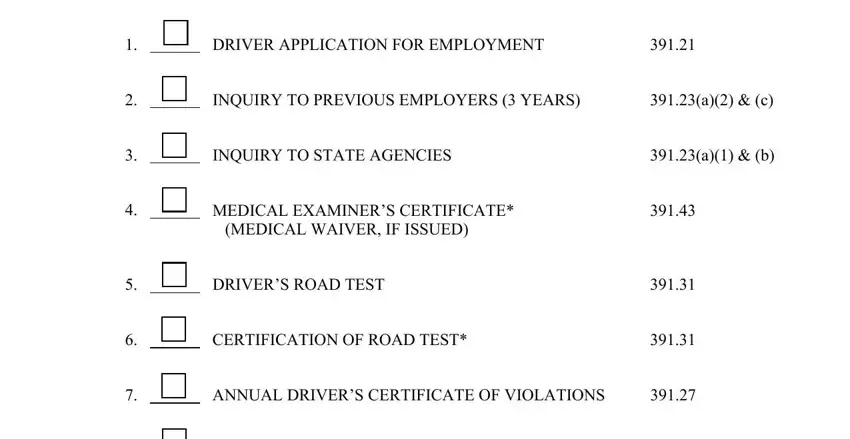 step 1 to writing dot driver qualification file checklist