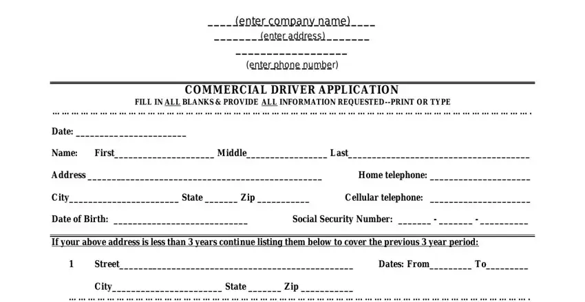 stage 3 to filling out dot driver qualification file checklist